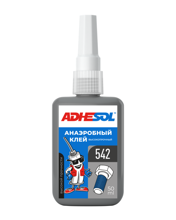Высокопрочный анаэробный клей для резьбовых соединений ADHESOL AA 542